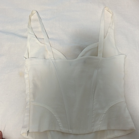 Zara White Bustier Tank Top - Picture 5 of 7